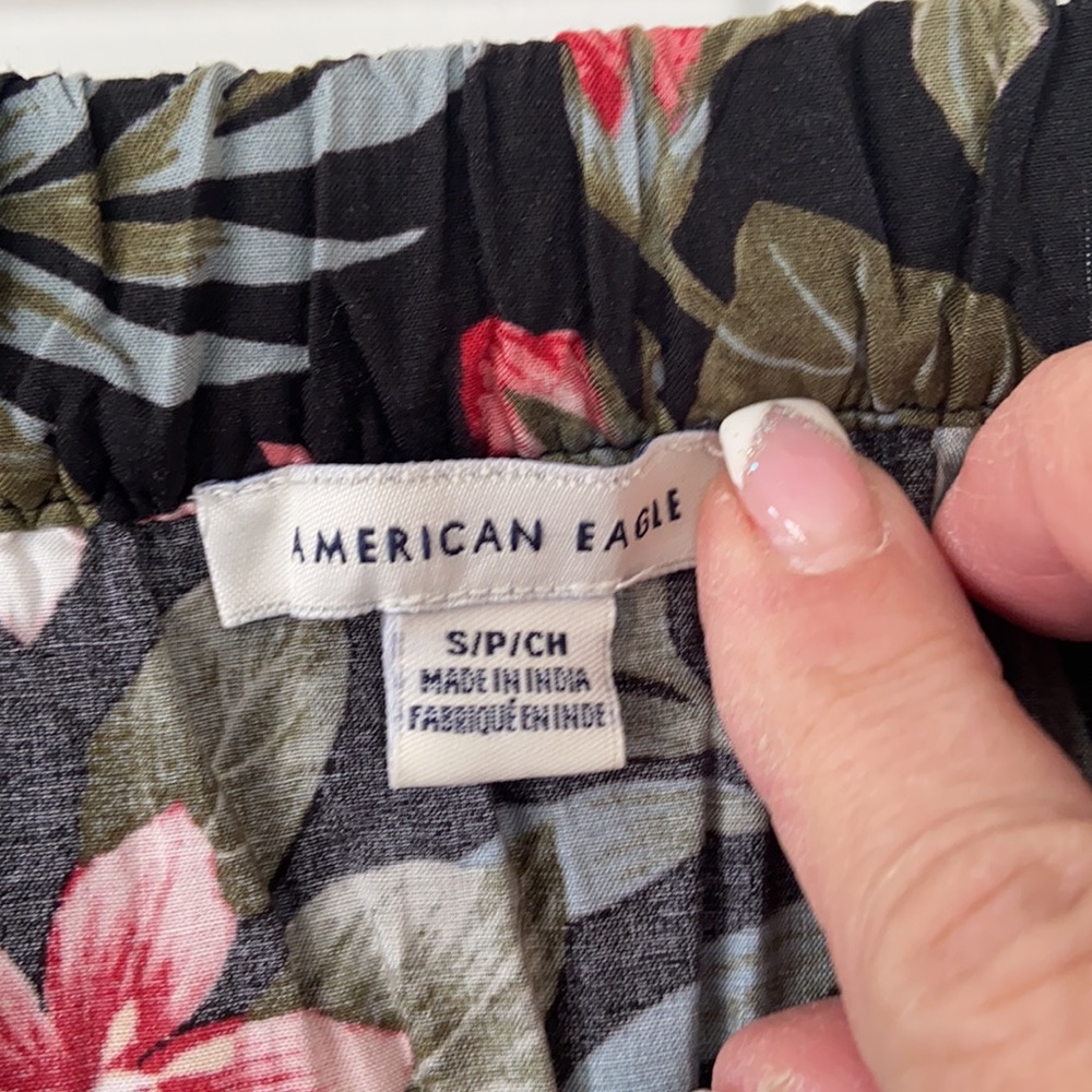 AMERICAN EAGLE TROPICAL RUFFLE SKIRT - Picture 3 of 4